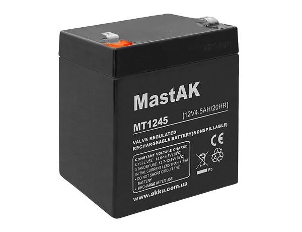 Акумулятор MASTAK MT1245 12V 4,5 Ah (185069)
